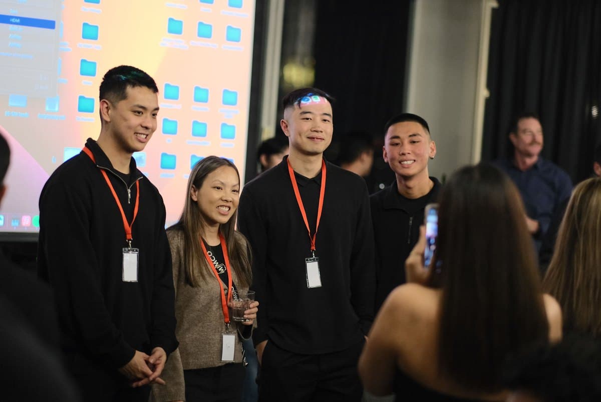 Stanley Ma, a client, Terence Mok and Jordan Pham at a BNB Success Mentorship live community event